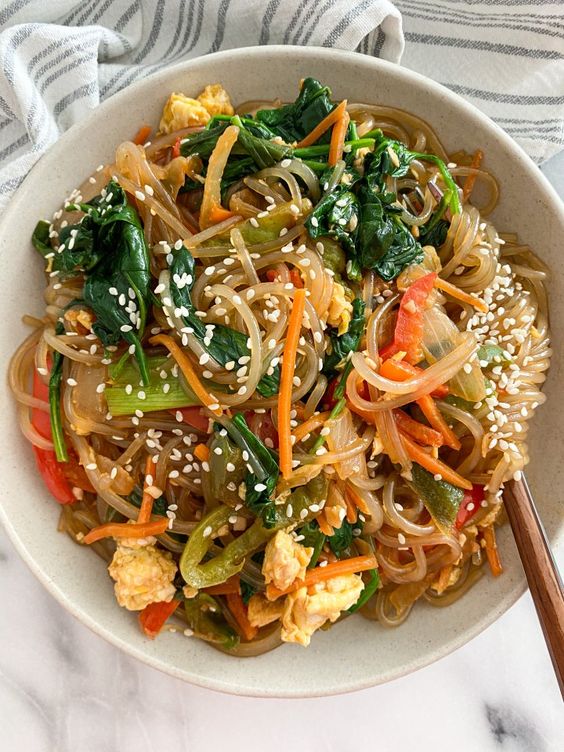 Korean Japchae Noodles